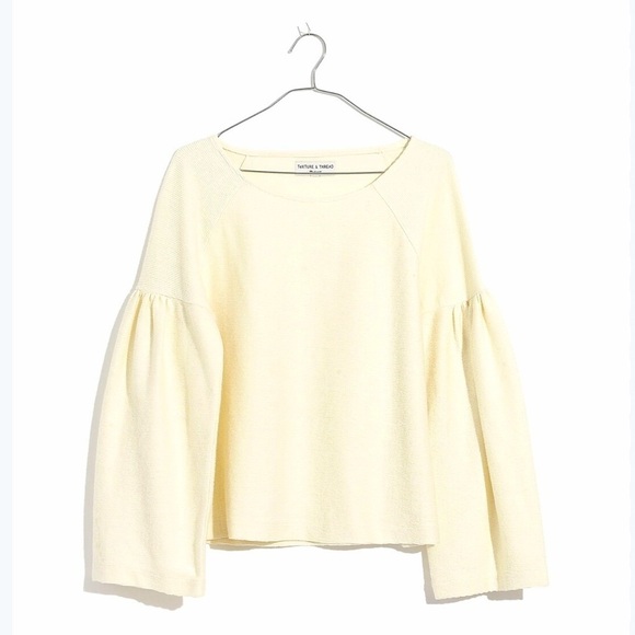 Madewell Texture & Thread Shires Sleeve Cotton Top XXS - Picture 1 of 10